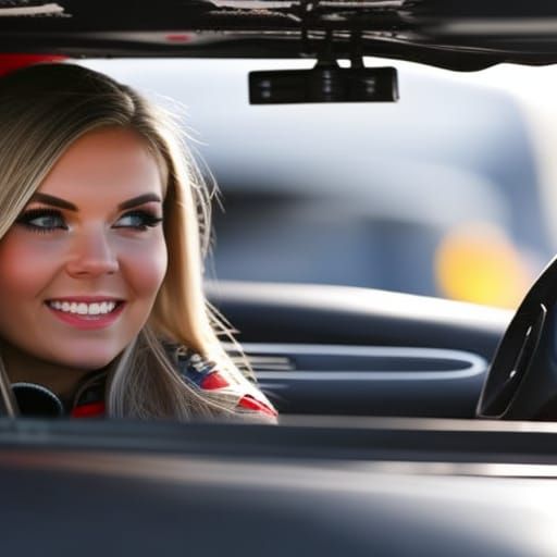 Girl Competes in NASCAR Racing Cars