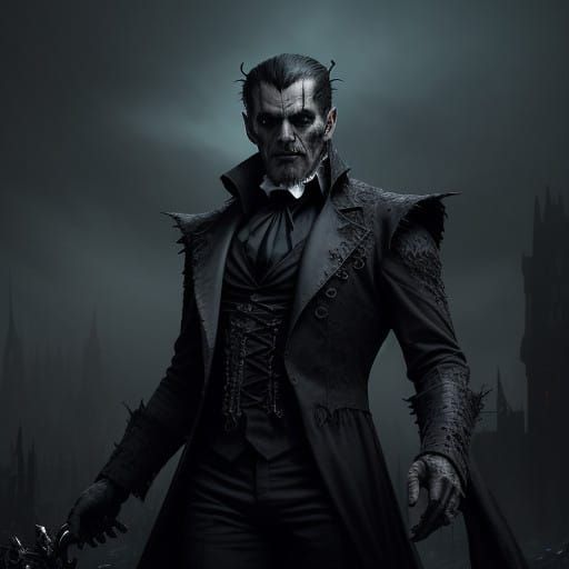 Dark Demon Lord Reigns Over Twisted Gothic Landscape