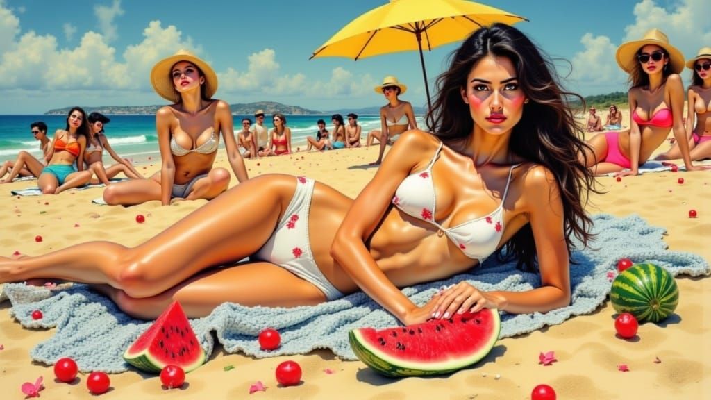 Summer's Elegance in Vibrant Oil