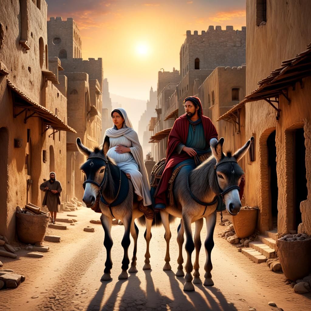 Mary and Joseph Journey to Bethlehem