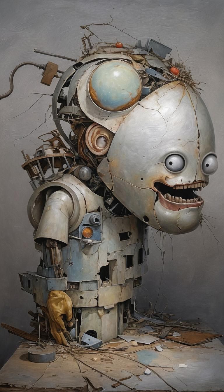 Suspenseful Surreal Scene in Hyperrealistic Style