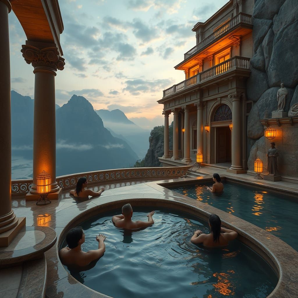 Luxurious Villa in Mir Corrup: Retro-Futuristic Hot Springs