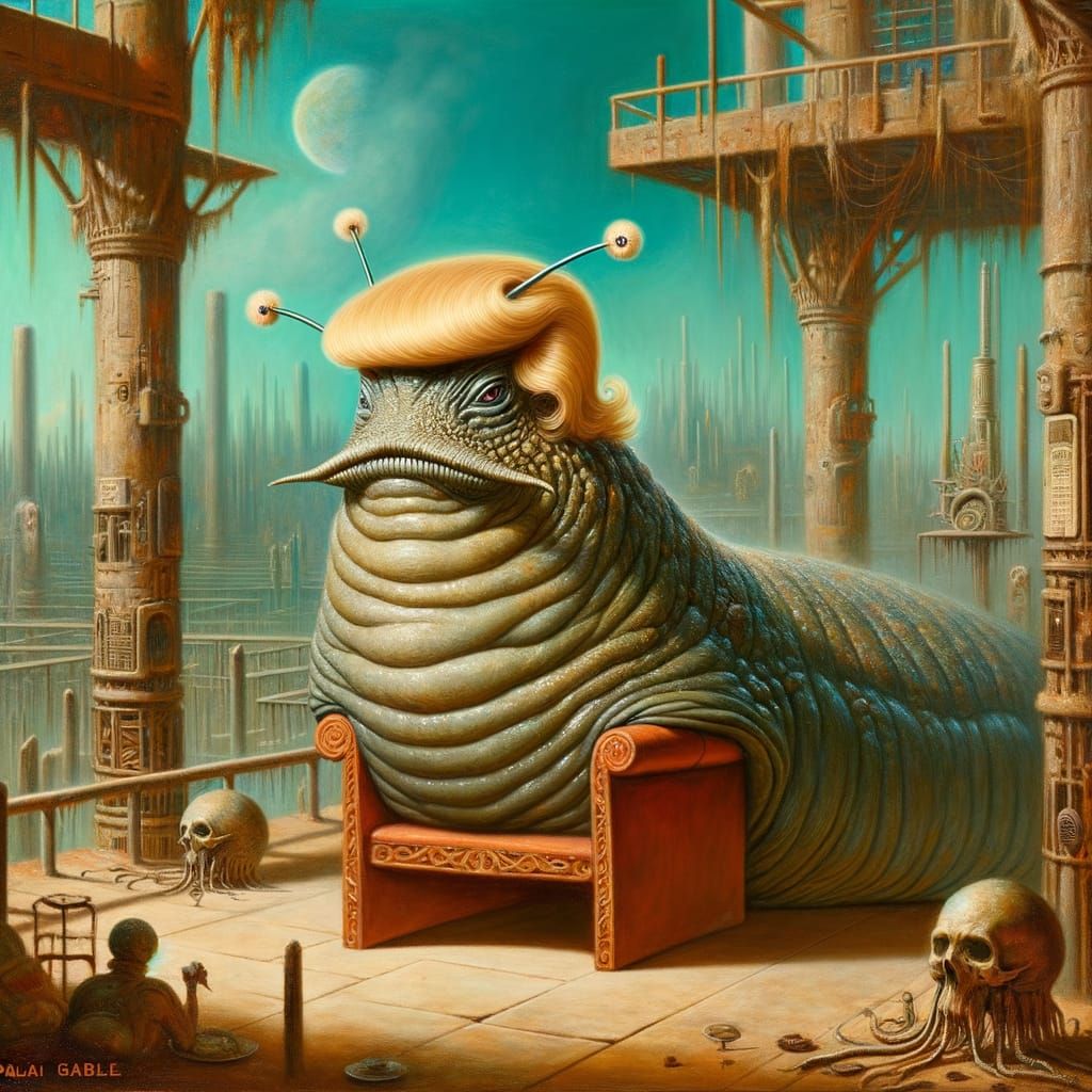 Surreal Space Mob Boss with Blonde Wig