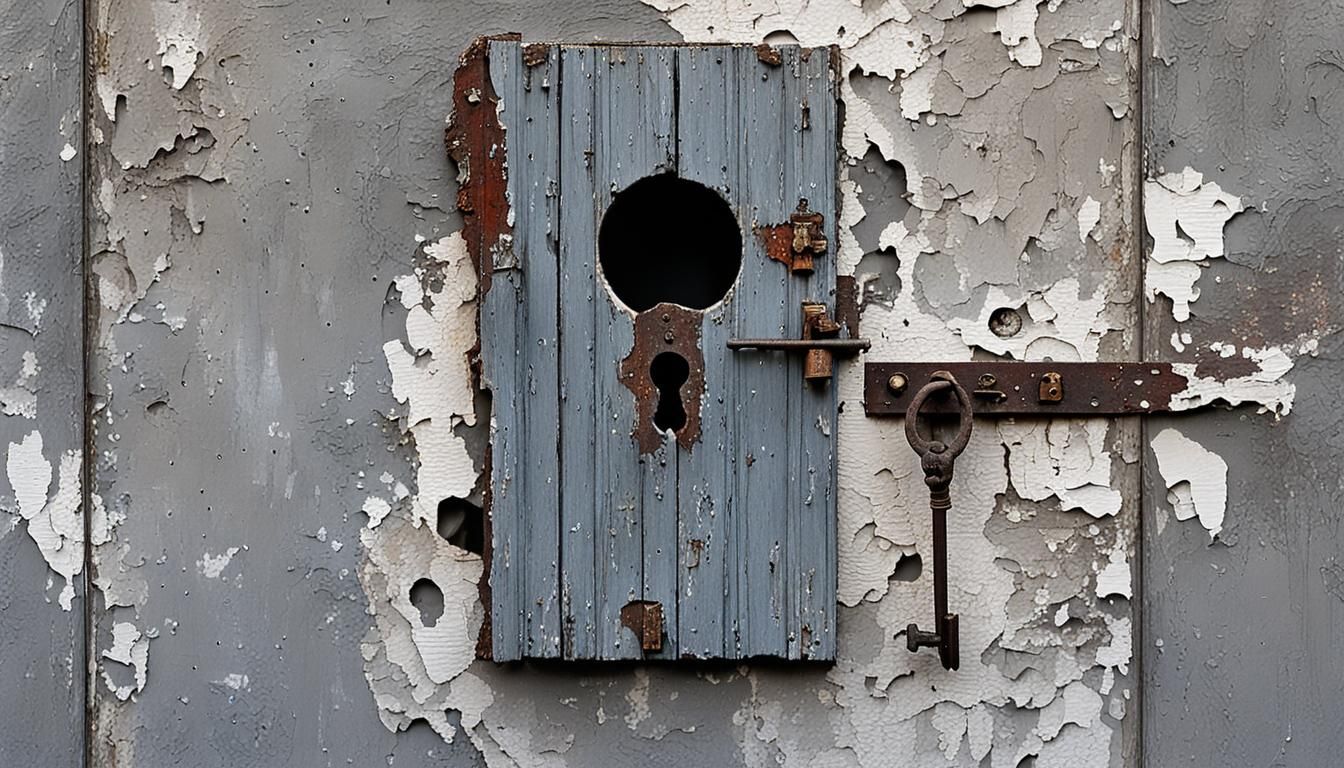 Dilapidated Door Assemblage Inspired by Abstract Expressioni...