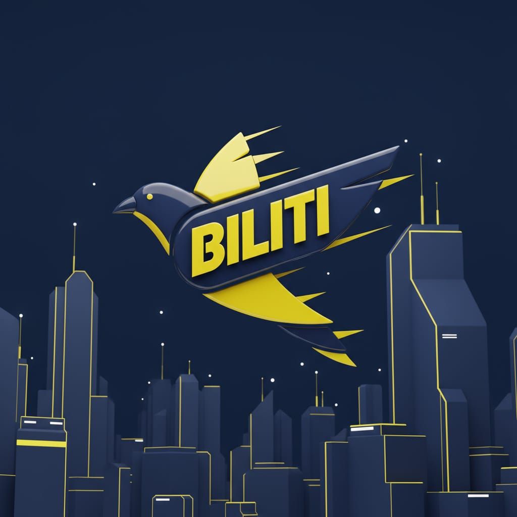 3D Airline Logo: Biliti Bird with Modern Minimalist Design