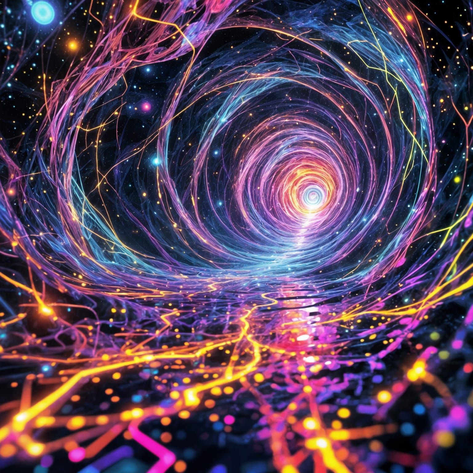 Psychedelic Cybernetic Gateway to Cosmic Realm