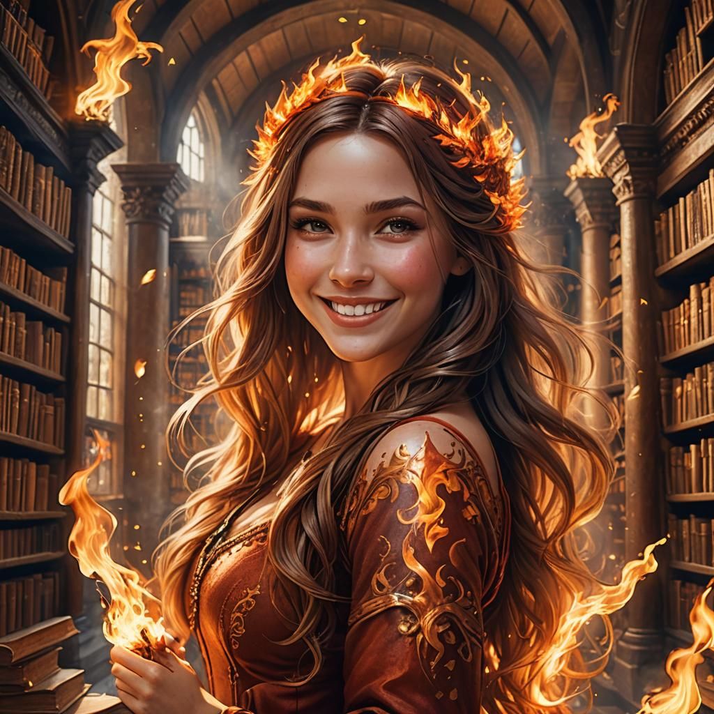 This girl in on fire....literally