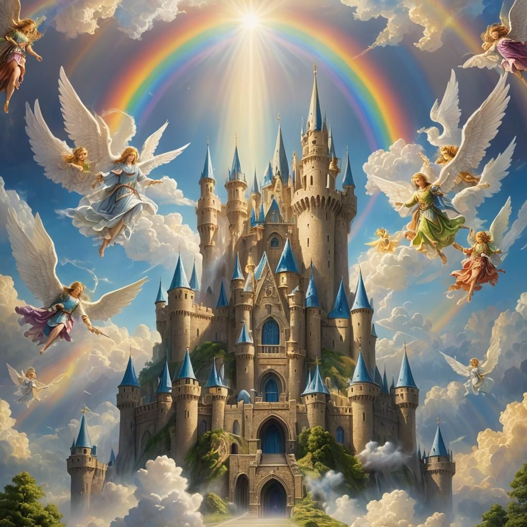 Archangel Warriors at Rainbow Castle in Heaven