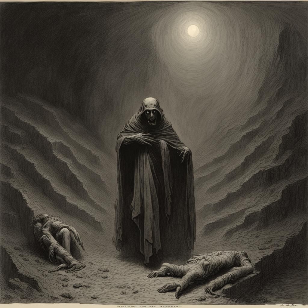 Visceral Horror Illustration in Dark Fantasy Style