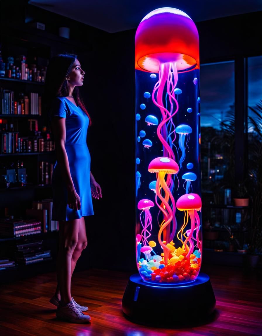 Beautiful hypnotizing 8 foot tall Lava Lamp