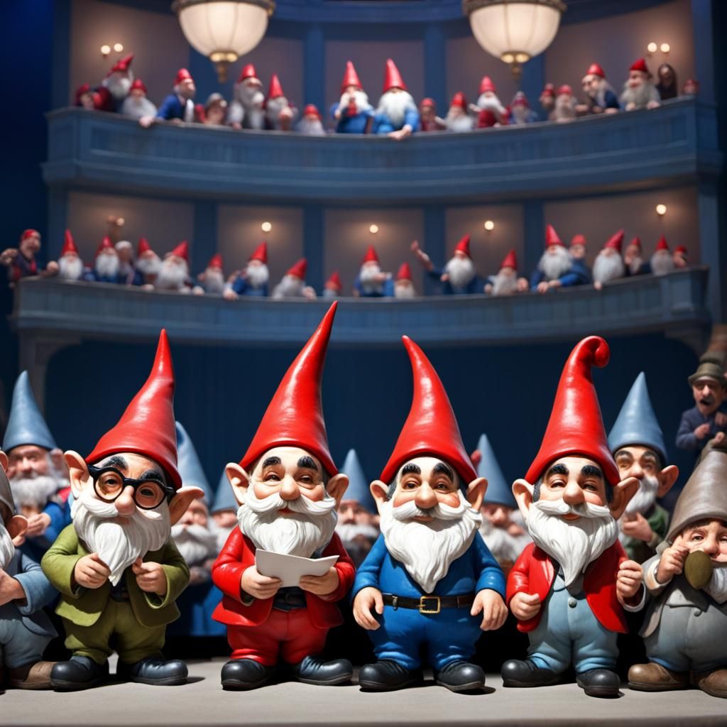 Gnomes Attend Opera with Groucho Marx