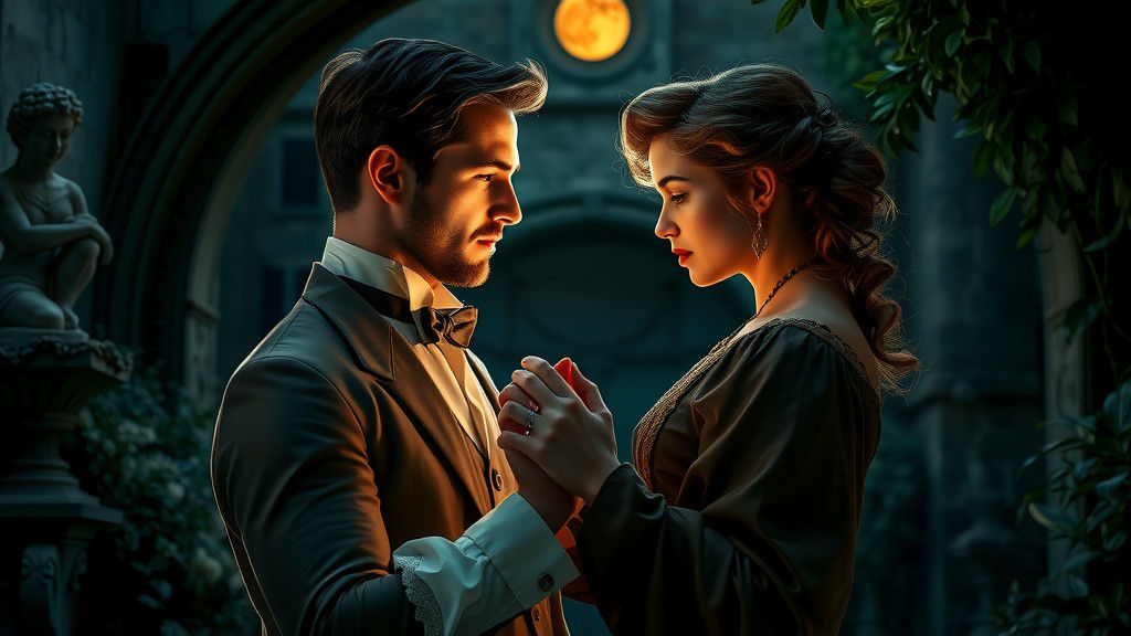 Secret Garden Rendezvous: Hyperrealistic Forbidden Love
