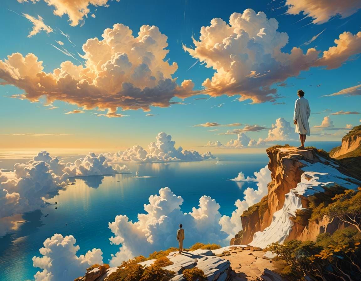 Surreal Blue Sky Dreamscape