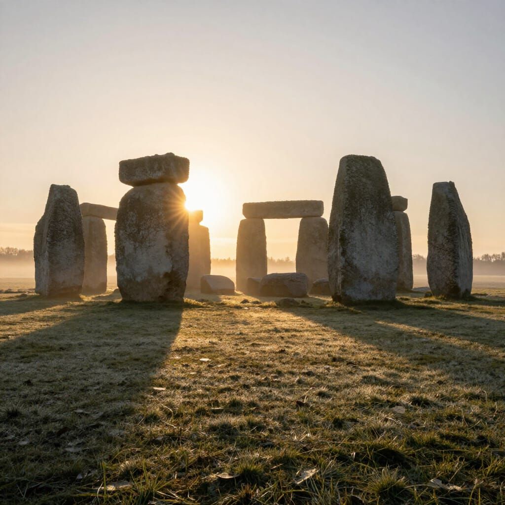 Stonehenge Winter Solstice Sunrise in Fog