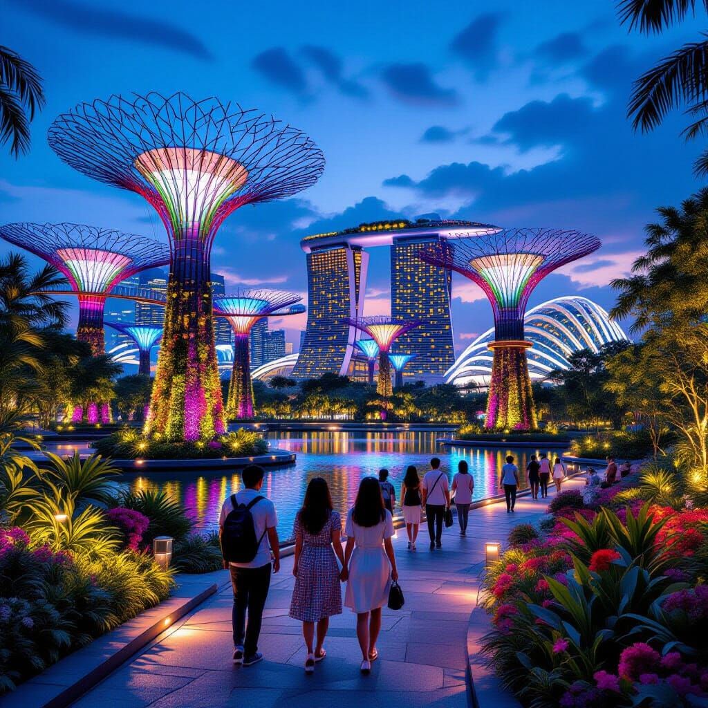 Gardens by the Bay: Garden Rhapsody Light Show