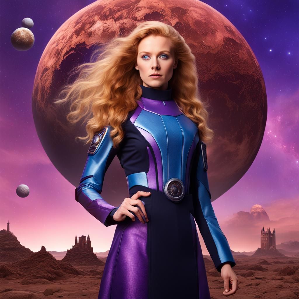 Sci-Fi Woman Portrait on Alien Planet