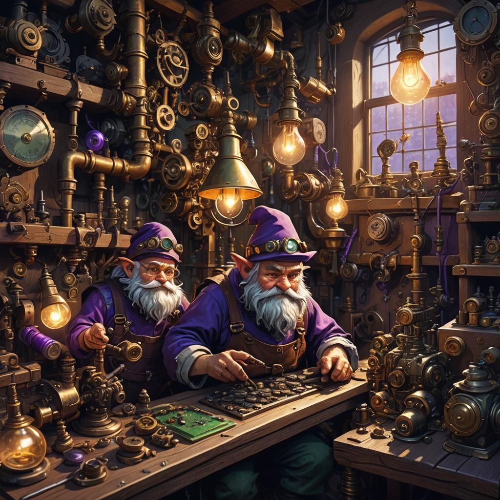 Gnome Inventor's Workshop: Fantasy Concept Art