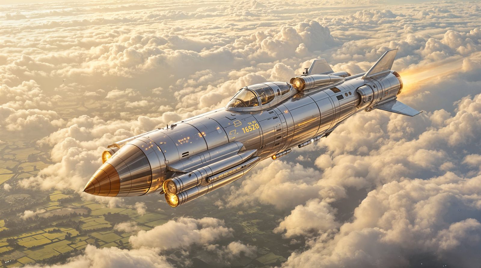 Buck Rogers Inspired Futuristic Spacecraft Soars Through the...