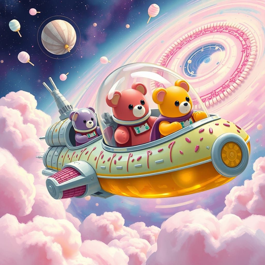 Gummy Bear Gardeners in a Candy Nebula