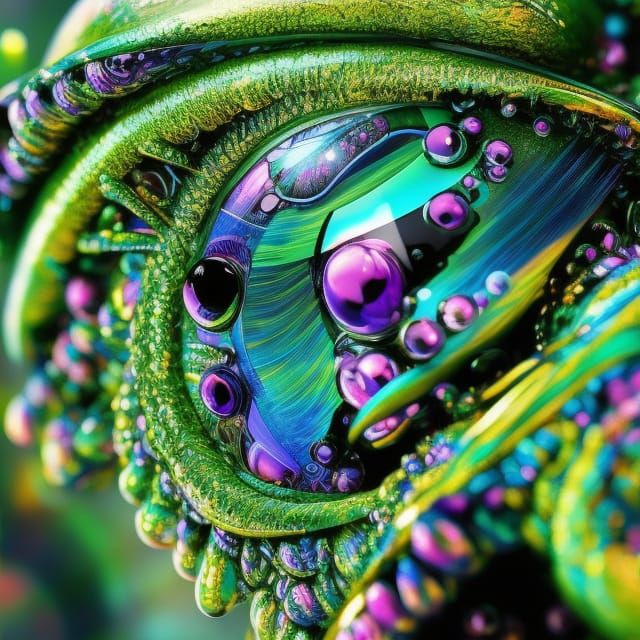 Macro-Shot --> Hydro Dipped Nano-Drop Eye