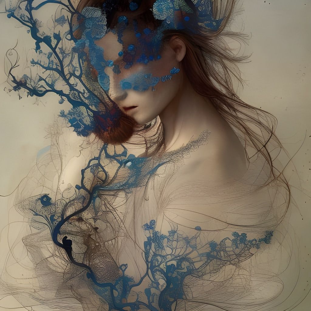 Ballerina in Floral Double Exposure Collage