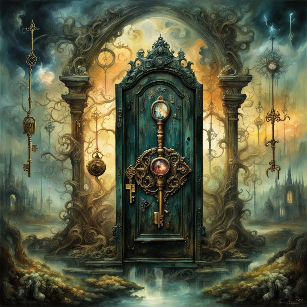 Surreal Keys to Hell: Bosch-Inspired Art