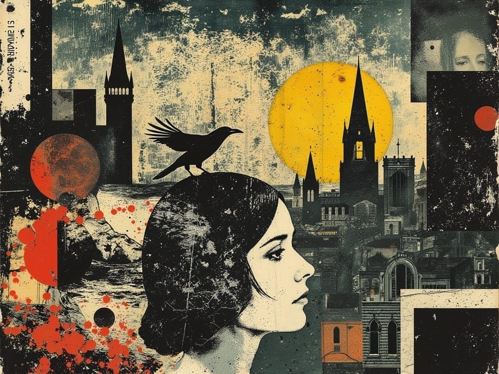 Art Deco Metropolis in Psychedelic Pop Art Style