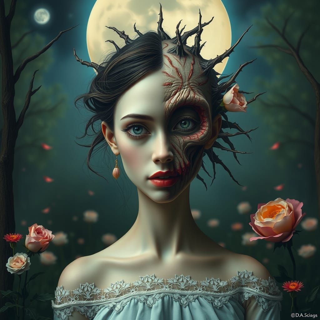 Bipolar Beauty in a Dreamlike Garden