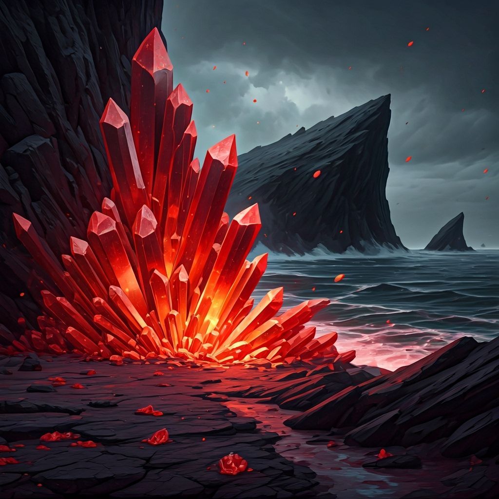 Salt of War Crystals on Rocky Cliffs