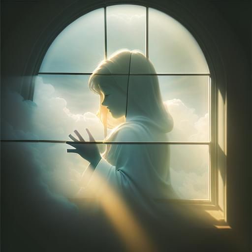 Divine Light Beams Through Window in Soft Focus