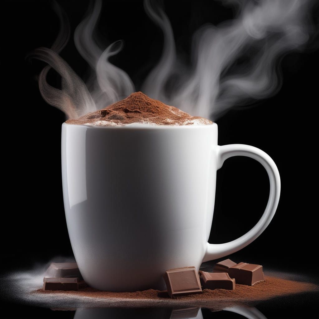 Whimsical Hot Chocolate in Modern Anime Style