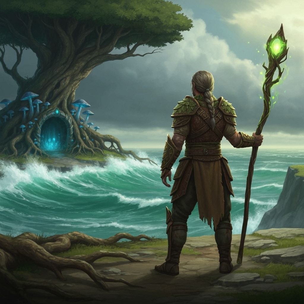 Druid Guardian Facing Emerald Storm