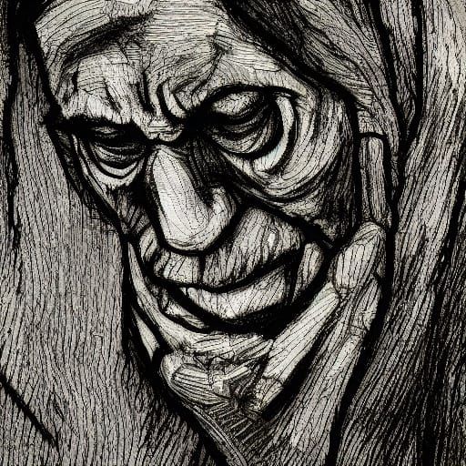 Grieving Mother: Expressionist Print in Kollwitz Style