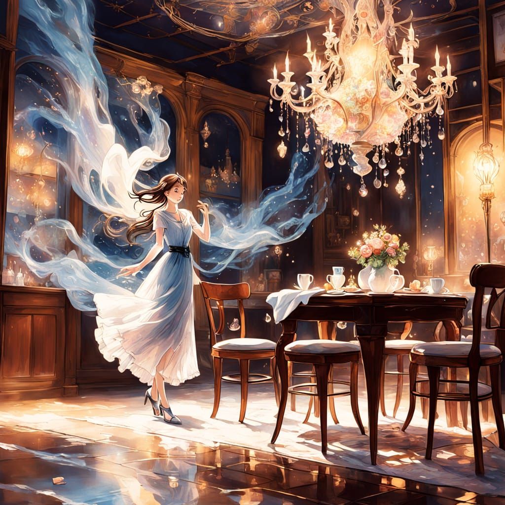 Romantic Whimsy in a Cozy Golden Hued Restaurant