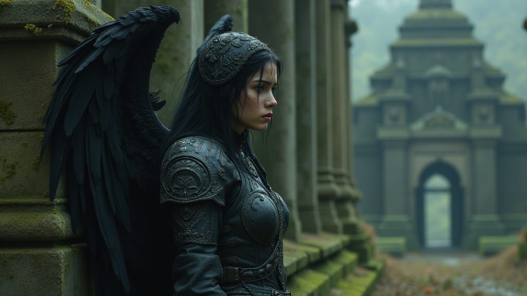 Melancholic Valkyrie in Forgotten Temple