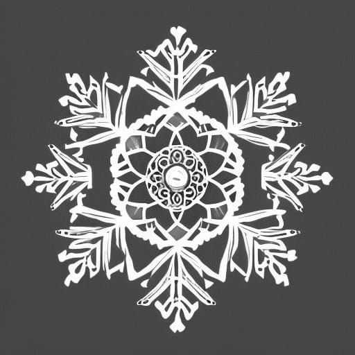 Mandala Snowflake: Geometric Winter Design