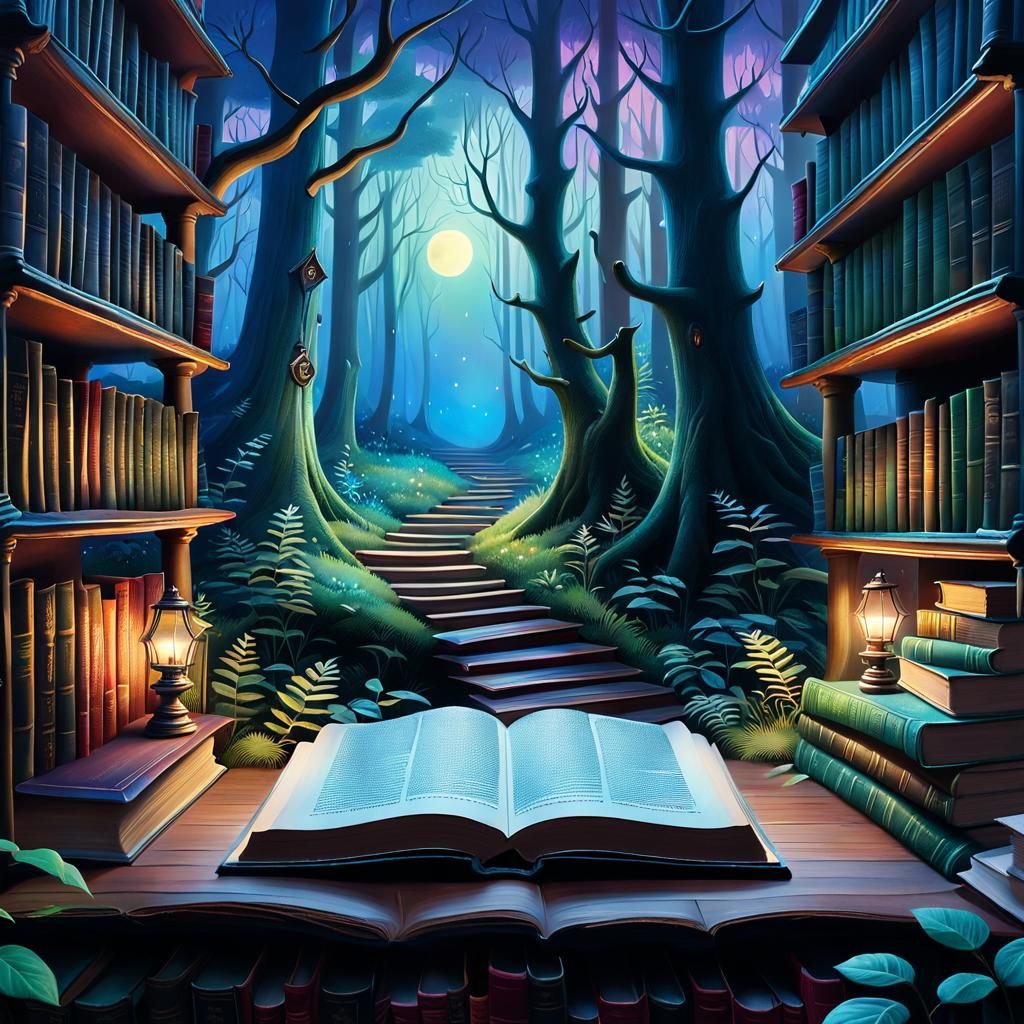 Enchanted Forest Book Nook at Twilight