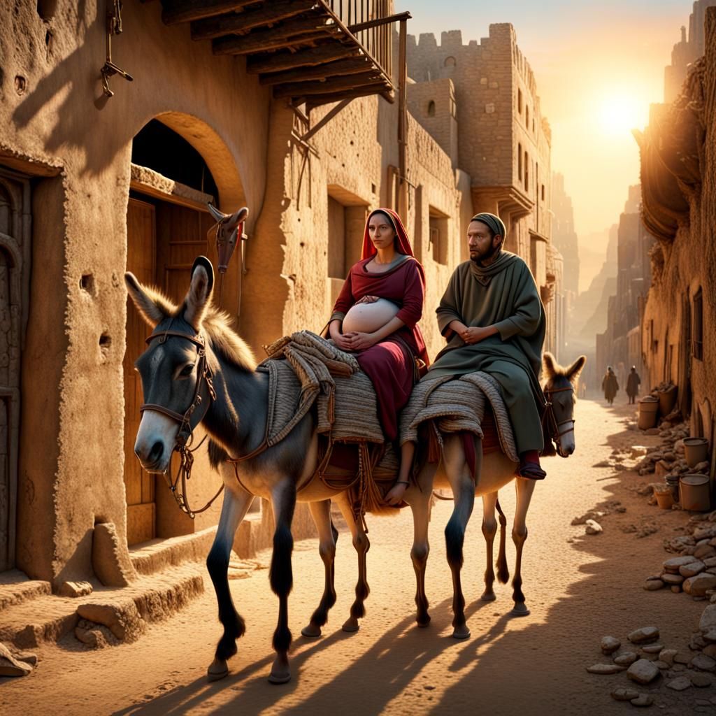 Joseph and Mary's Journey to Bethlehem