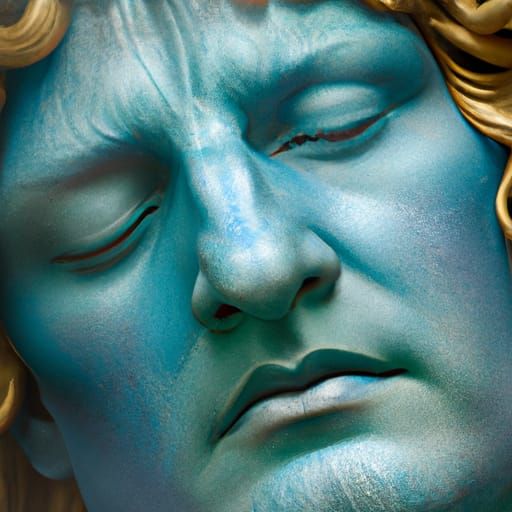 Hypnos God of Sleep Statue in Art Nouveau Style