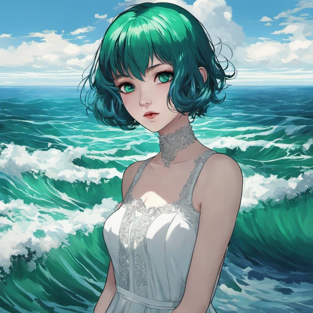 Anime Goth Woman Portrait in MAPPA Style