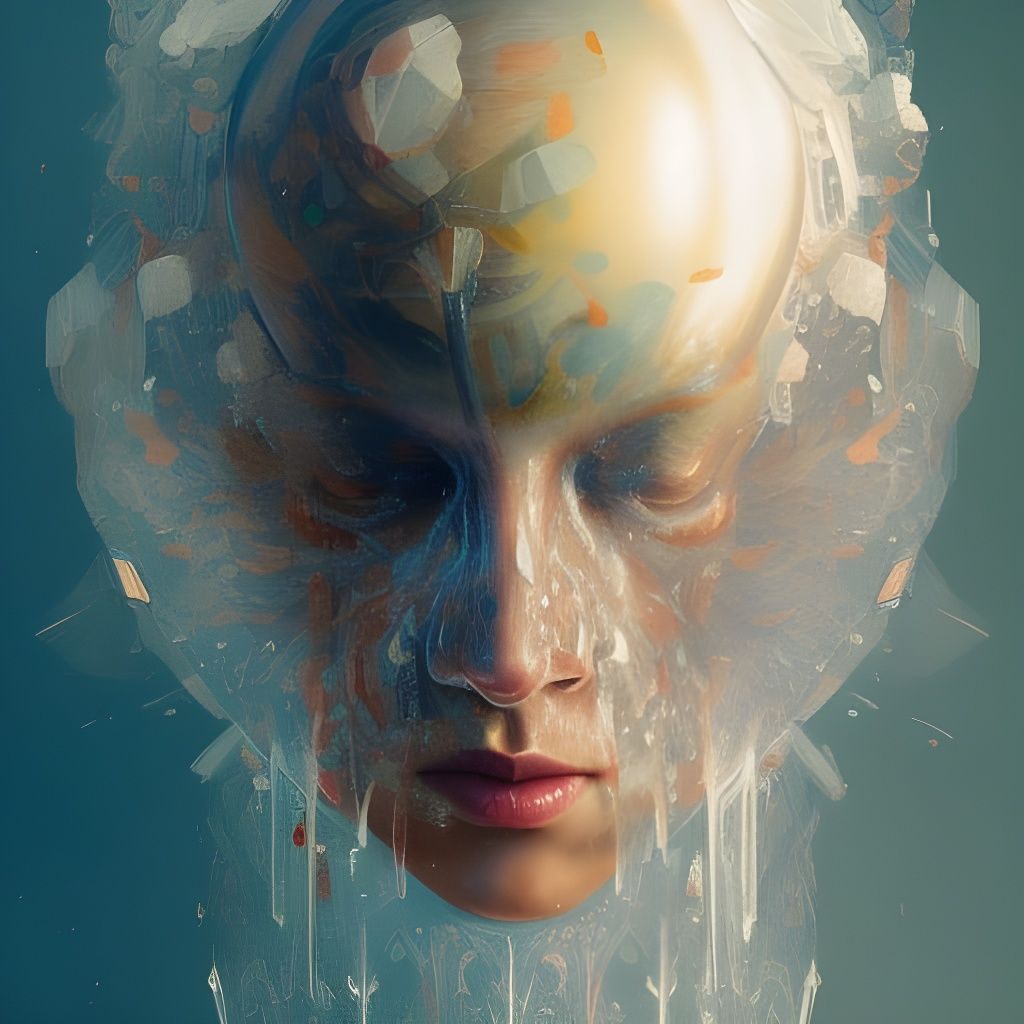 Exploding Brain Portrait in Artgerm Style