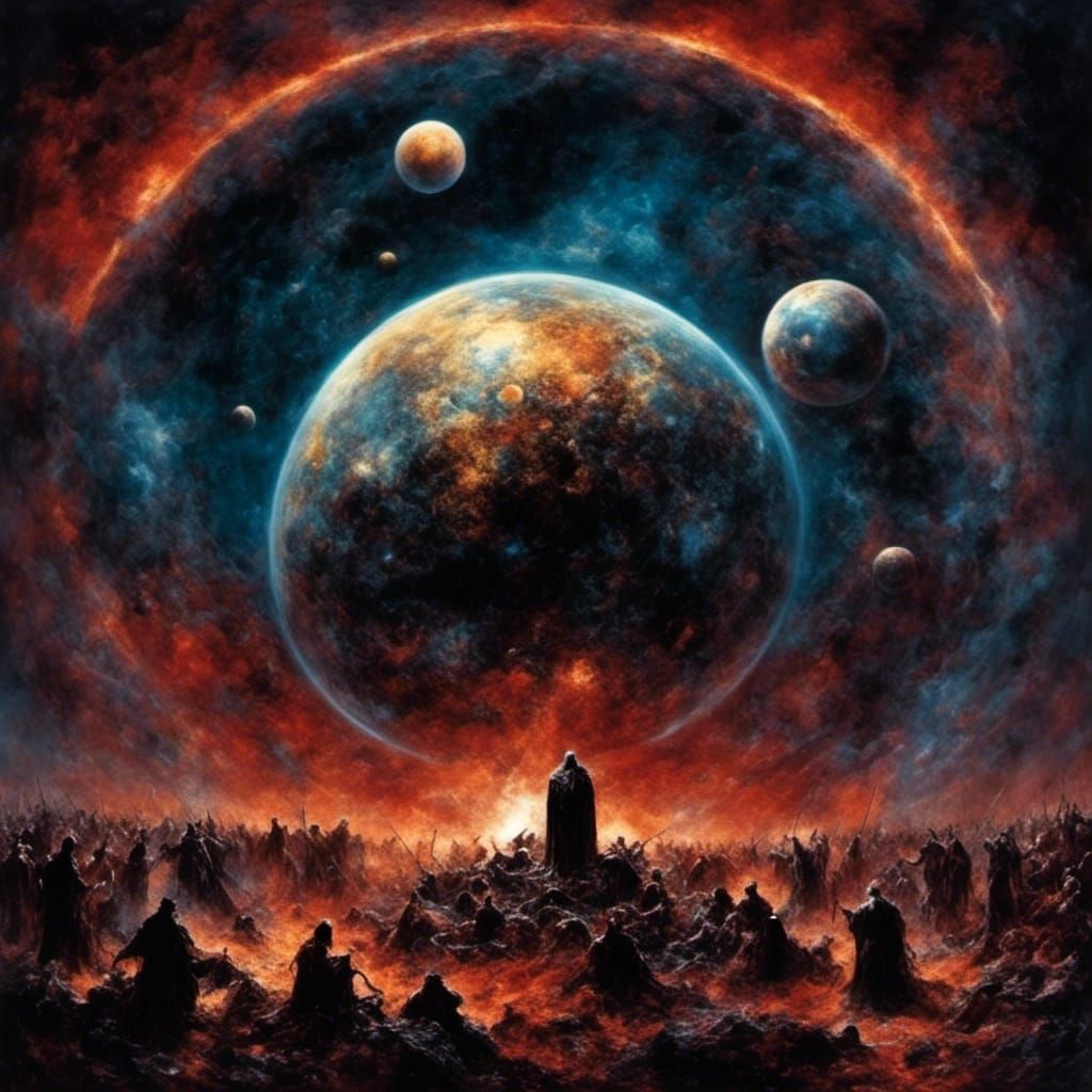 Cosmic Horror Art: Divine Control of the Cosmos