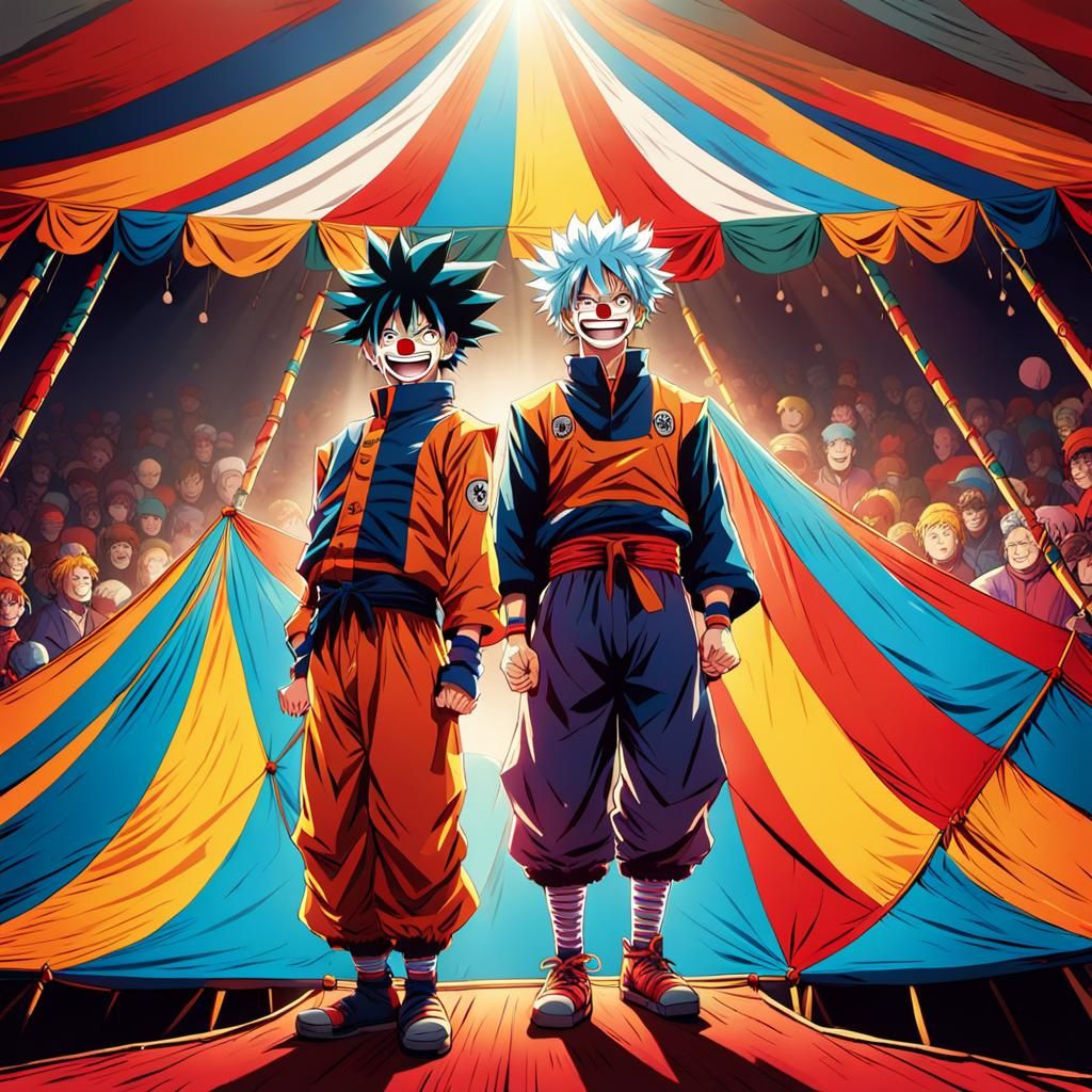 Clown Sangoku and Naruto in Manga Circus