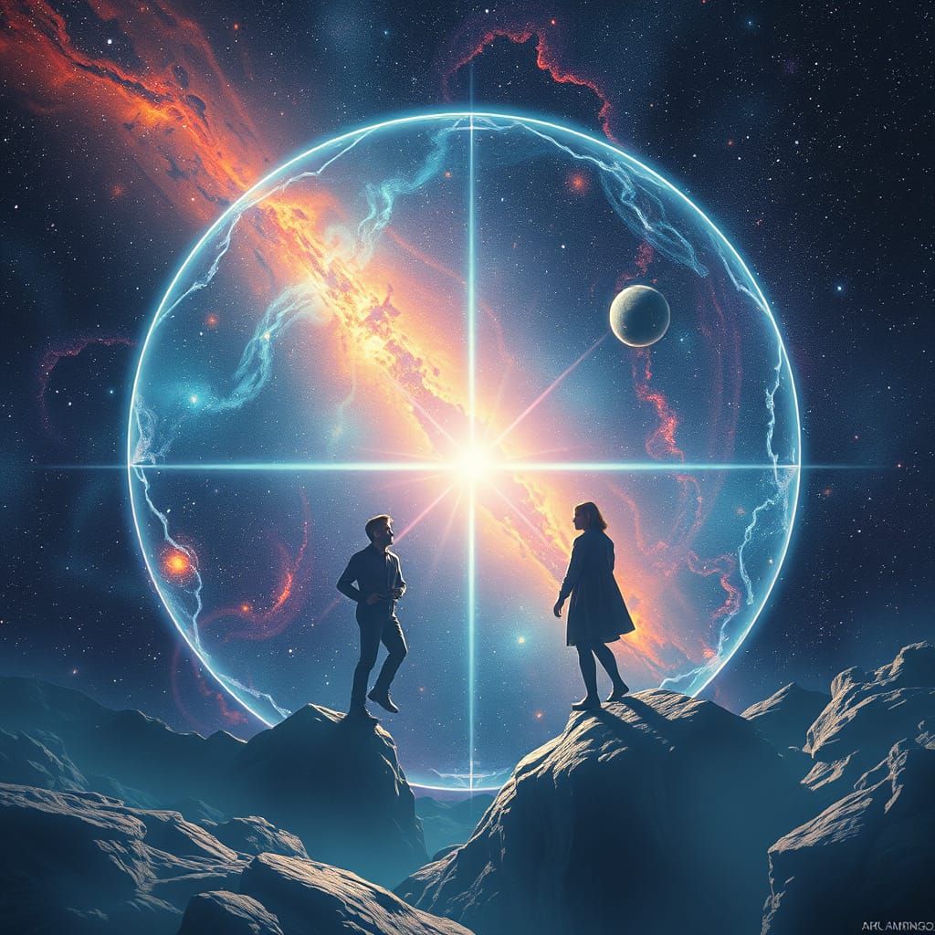 Peaceful Interstellar Meeting by Pablo Amaringo