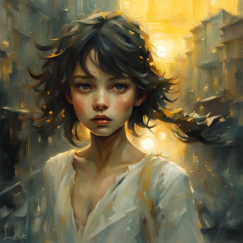 Cute Sunrise Expression: Fantasy Art Masterpiece