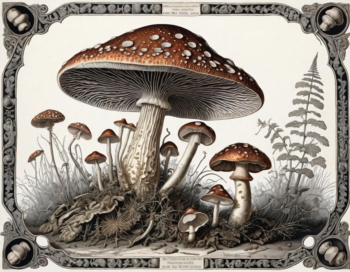 Amanita Muscaria: Baroque Scientific Illustration