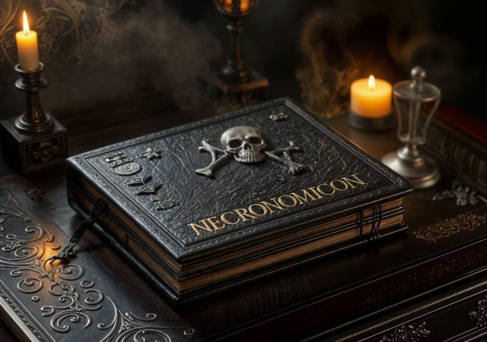 The Necronomicon: Detailed 8K Image of Forbidden Book