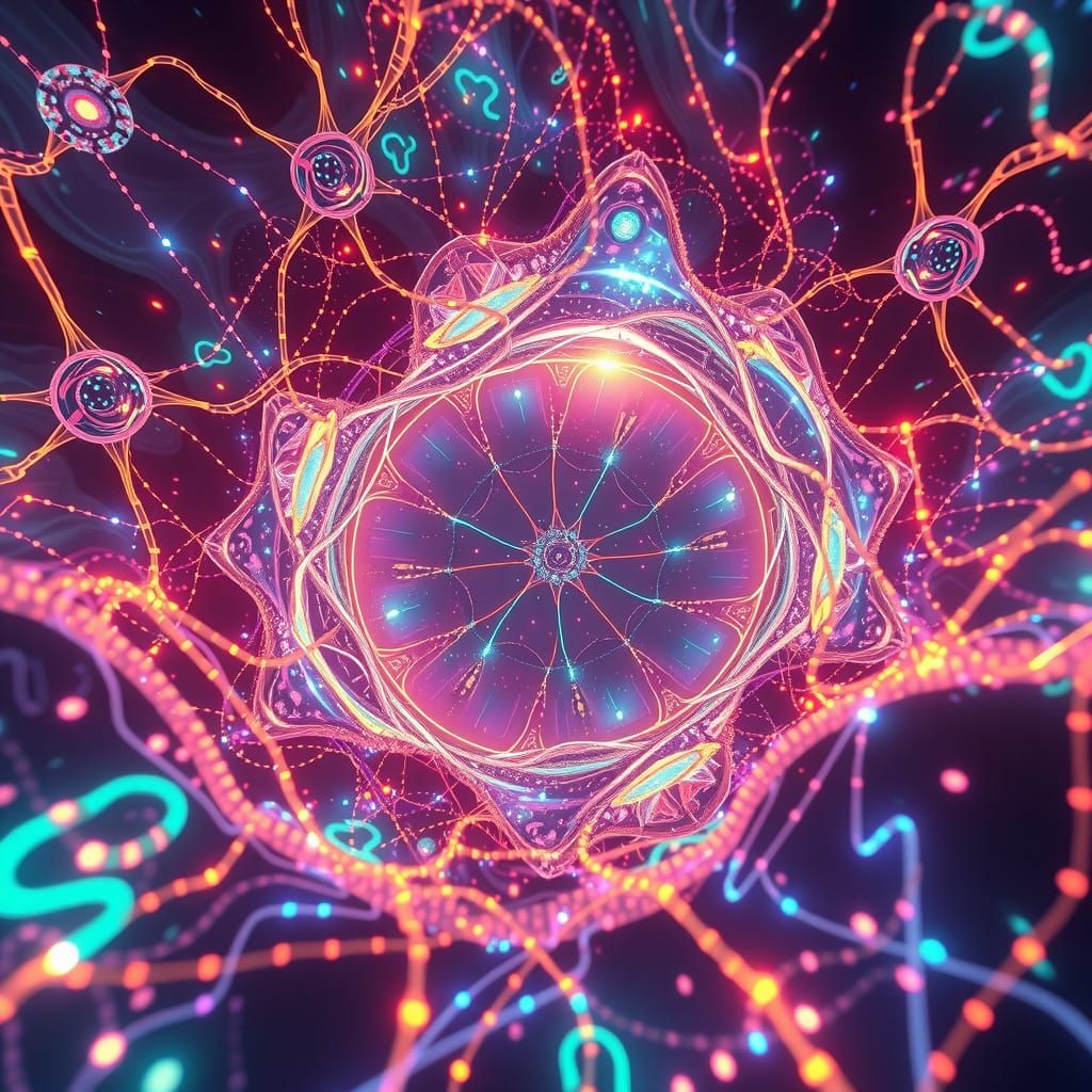 Ethereal Fusion of Aeon Nexus and AI Moods in Cyberpunk Styl...