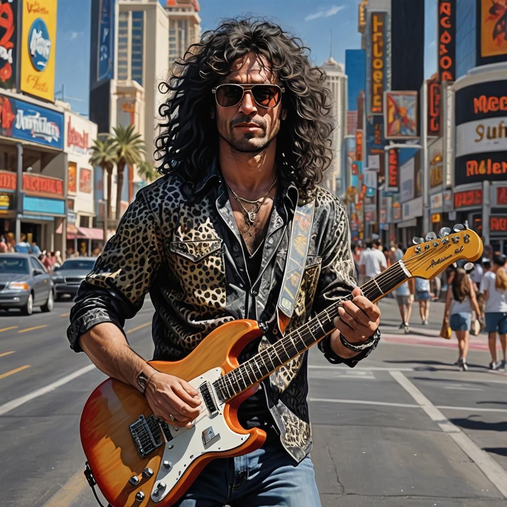 80s Rockstar Shreds Guitar in Las Vegas