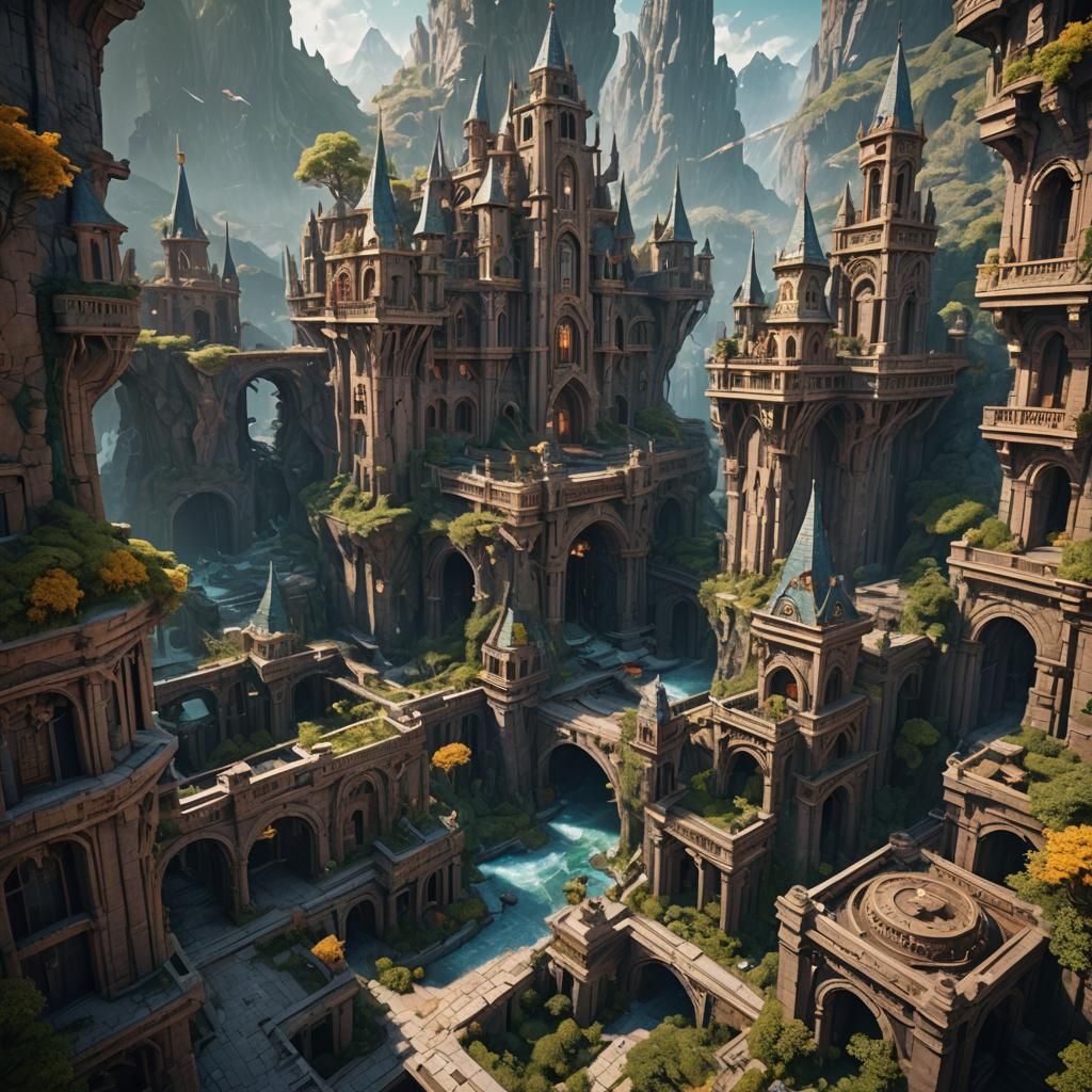 Fantastical Castle Concept Art in Deep Color